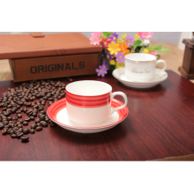 KC-3970 Haonai Knochen Porzellan Kaffee-Set, Abziehbild Knochen Porzellan Tee-Set